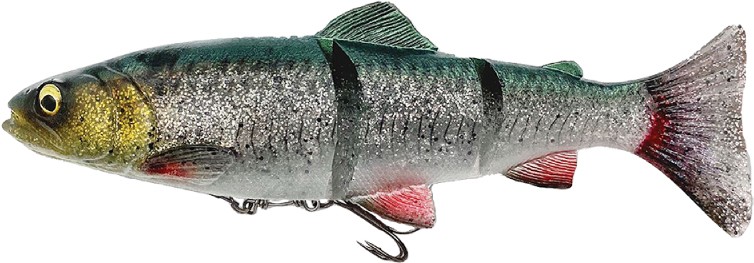 Приманка Savage Gear 4D Line Thru Trout 15см 40гр Sinking Green Silver - фото 1