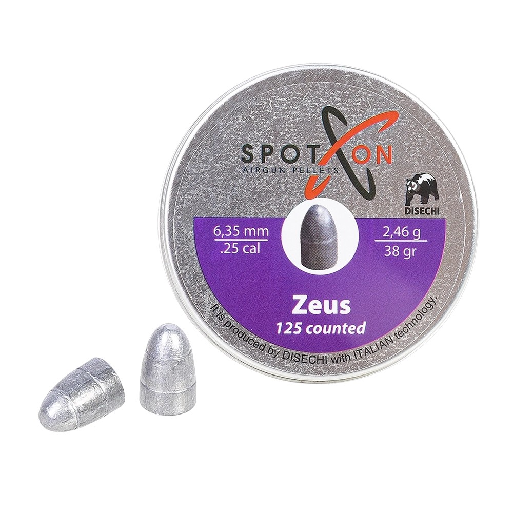 МП Пуля пневм. SPOTON Zeus 6,35 мм, 2,46 гр. (125 шт) (100 в упаковке) - фото 1