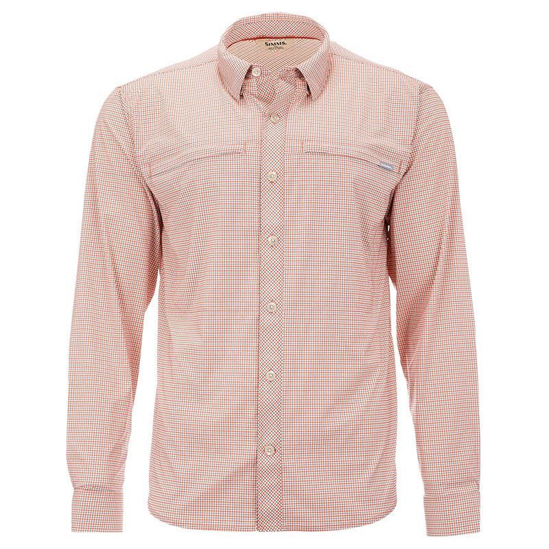 Рубашка Simms Stone Cold LS Shirt Smoked Salmon Morada Plaid  - фото 1