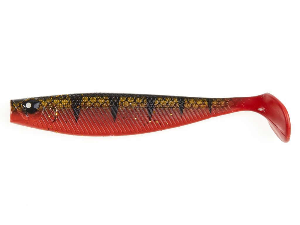 Приманка Lucky John Red Tail Shad 3,5&quot; PG22 5шт в уп - фото 1