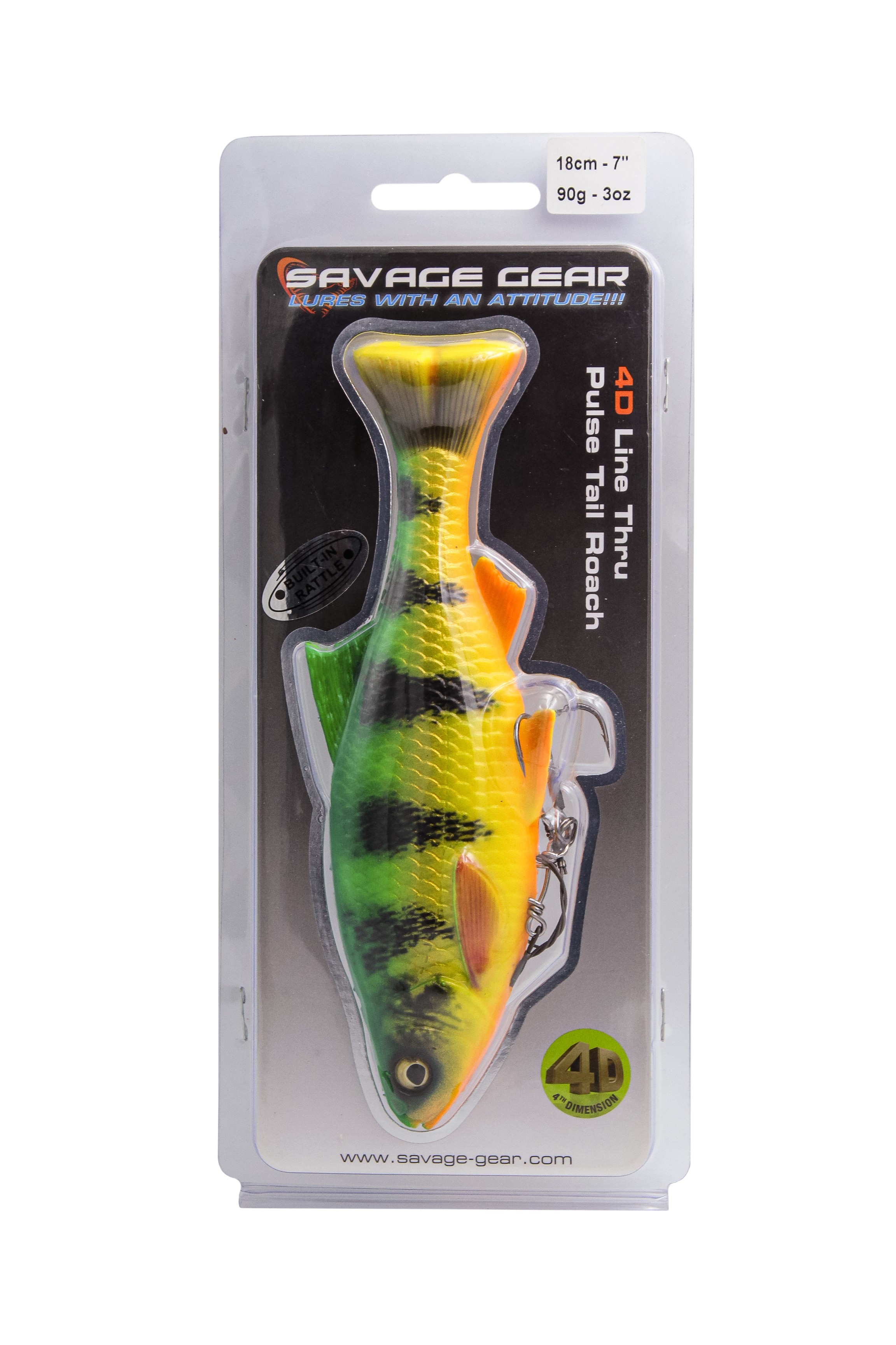 Приманка Savage Gear 4D Line thru pulse tail roach 18см 90гр SS firetiger - фото 1