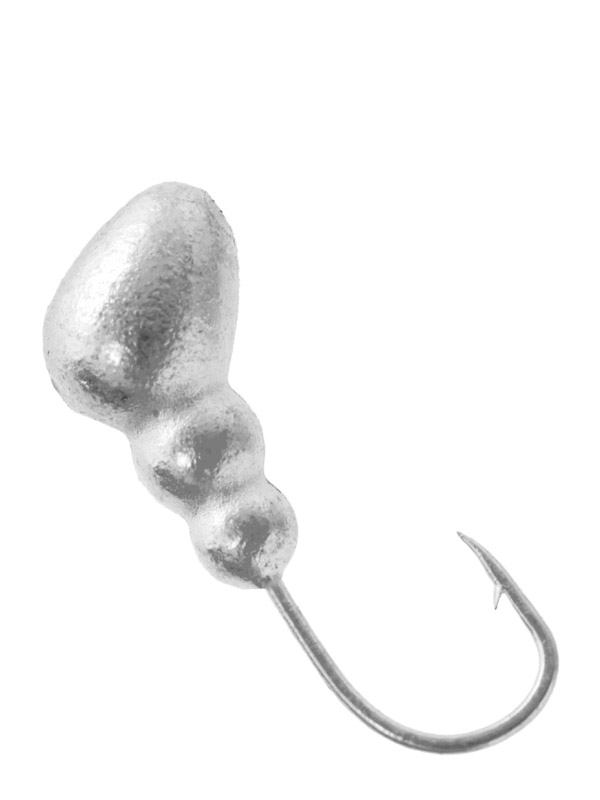 Мормышка Lumicom Муравей вольф с отверстием 4,0мм серебро 1/10 - фото 1