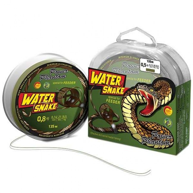 Шнур Power Phantom WaterSnake PE 135м camo-green 1,0 9,5кг 0,16мм - фото 1