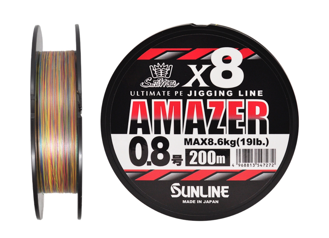 Шнур Sunline Amazer x8  0,8/8,6кг 200м Multi Color - фото 1