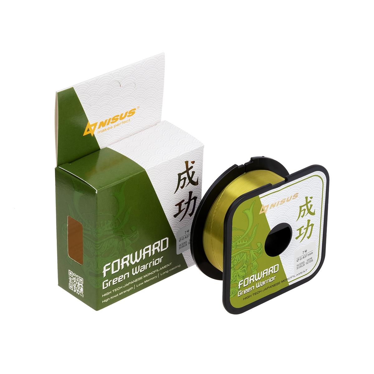 МП Леска FORWARD Green Warrior 0,437mm/100m Nylon (N-FGW-0437-100) Nisus - фото 1