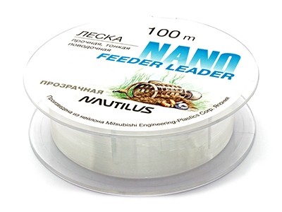 Леска Nautilus Nano feeder leader 100м 0,203мм 3,4кг clear - фото 1