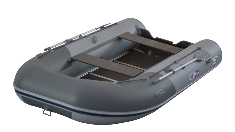 Лодка Boatsman BT400SK надувная серо-графитовый - фото 1