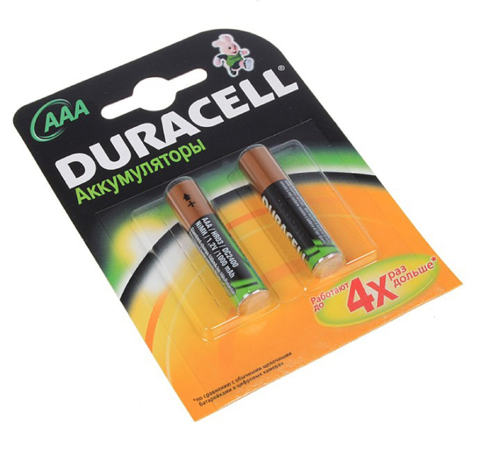 Аккумулятор Duracell AAA 1000mAh 2B - фото 1