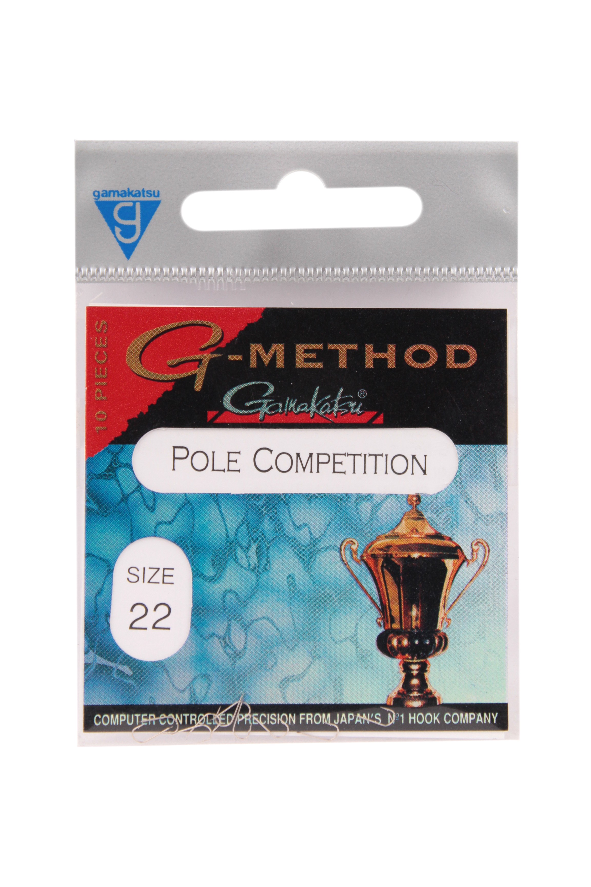 Крючок Gamakatsu G-Method pole comp nickel №22 10шт - фото 1