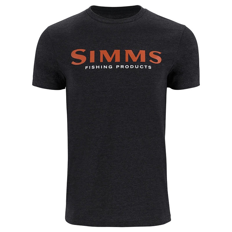 Футболка Simms Logo T-Shirt Dark Gunmetal Heather  - фото 1