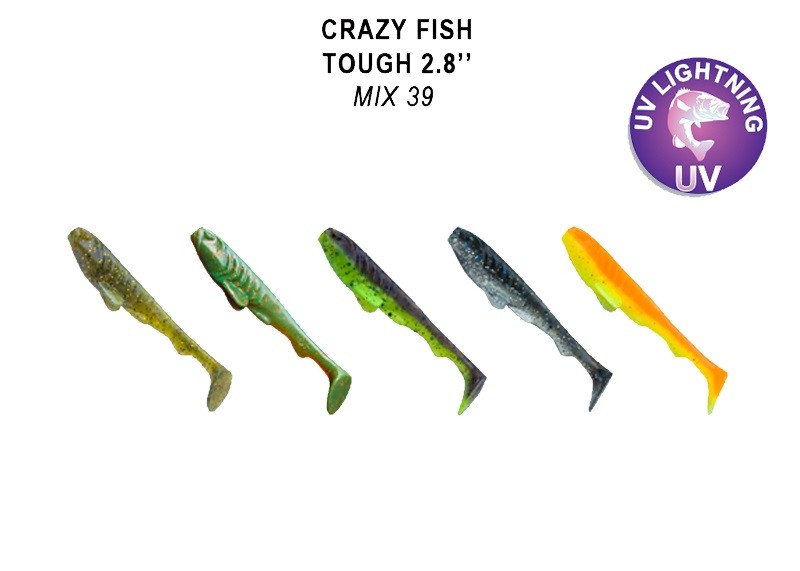 Приманка Crazy Fish Tough 2,8'' 59-70-М39-6