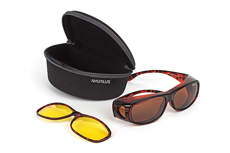 Очки Nautilus V01 ТАС коричневые, желтые, кейс Com - фото 1