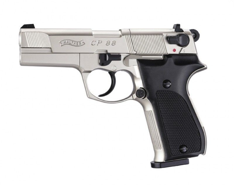 Пистолет Umarex Walther CP 88 никель пластик  - фото 1