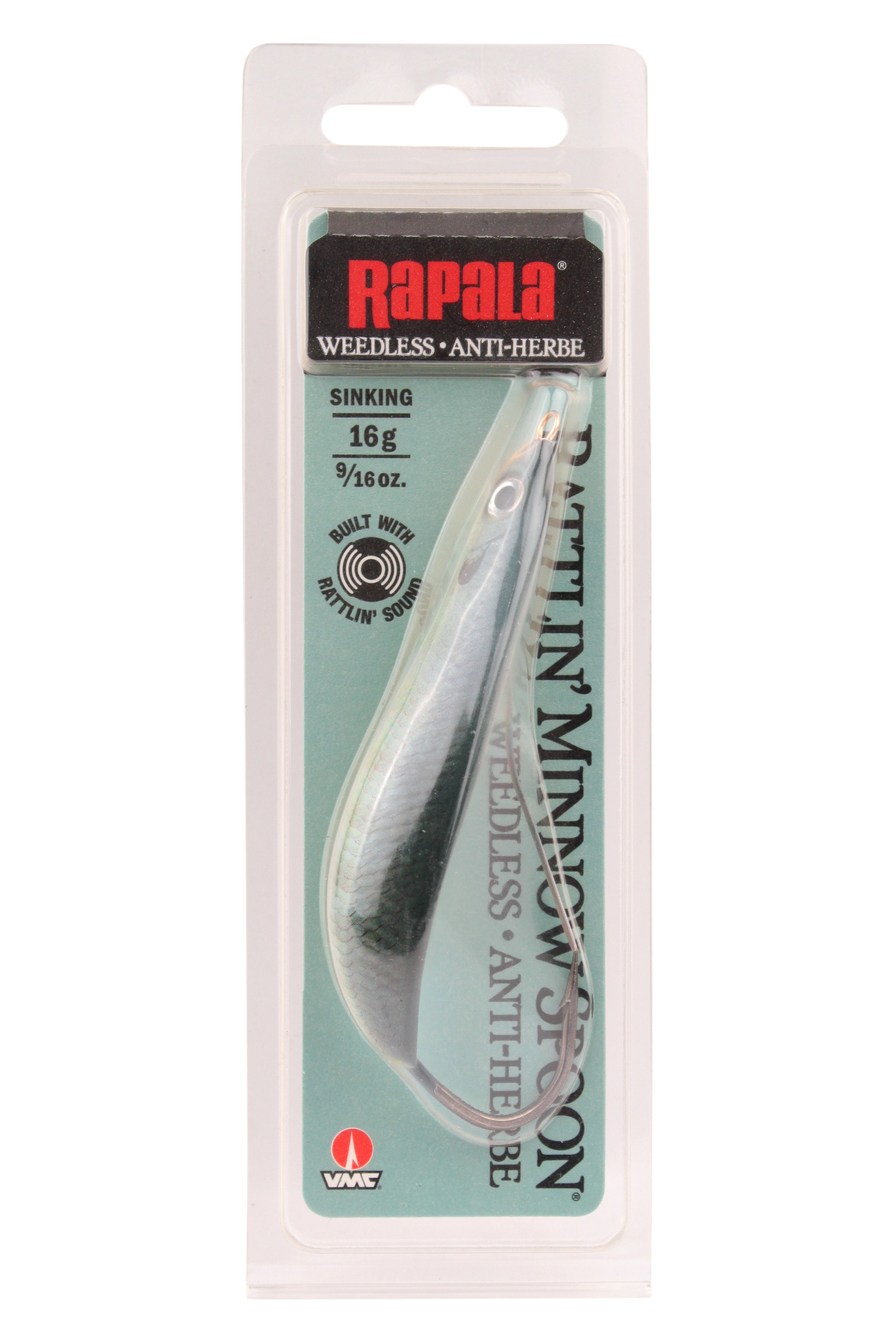 Блесна Rapala Rattlin Minnow spoon RMSR08-BG - фото 1