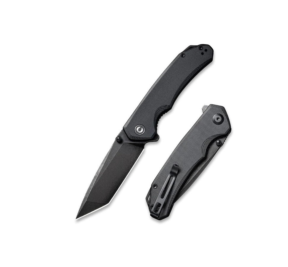 Нож Civivi Brazen Flipper And Thumb Stud Knife G10 Handle (3.46" D2 Blade) black - фото 1