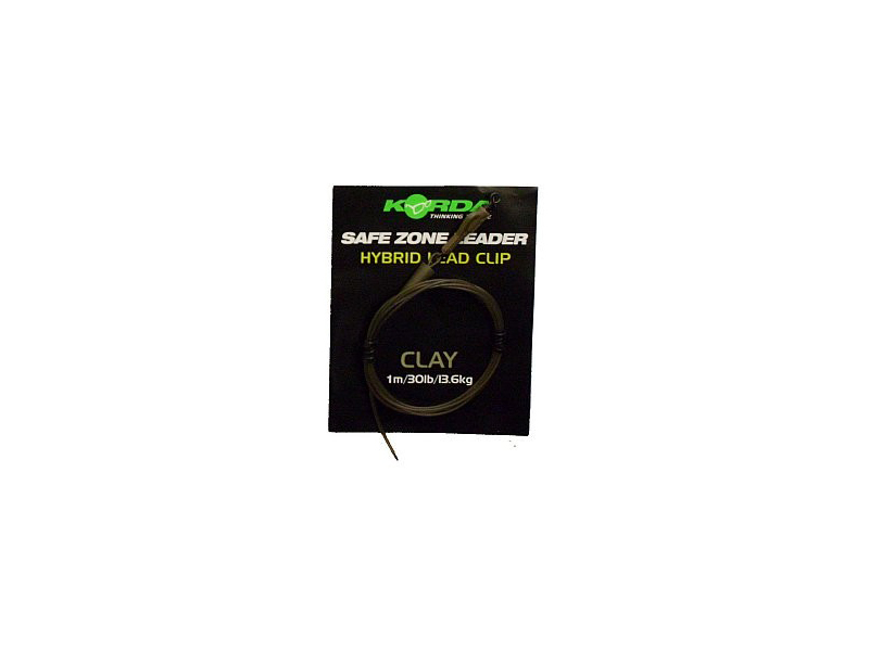 Поводок Korda Safezone leader hydrid clip 30lbs clay - фото 1