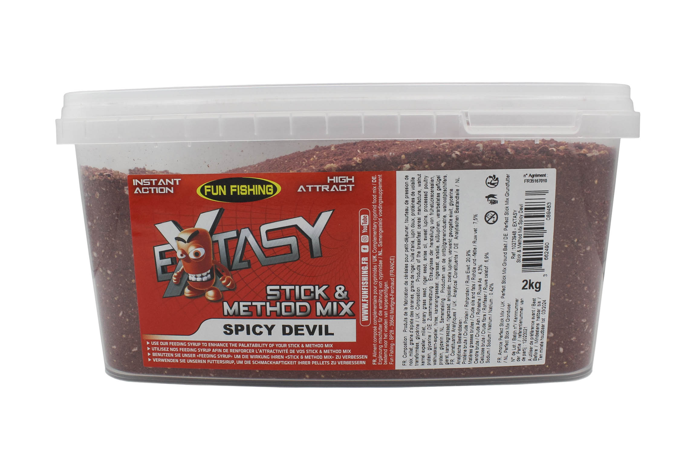 Прикормка Fun Fishing Extasy Stick & Method Mix Spicy Devil 2кг - фото 1