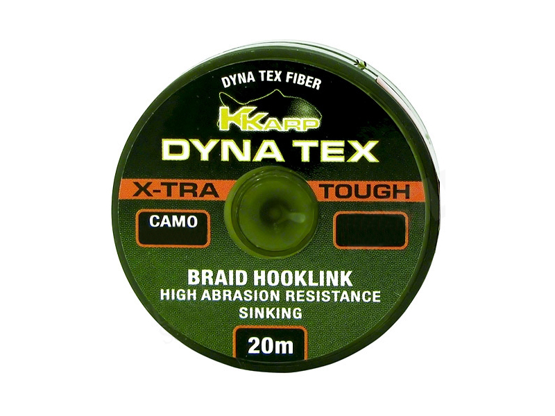 Поводочный материал K-Karp Dyna Tex Xtra Tough 20m Camo Green 25Lb - фото 1