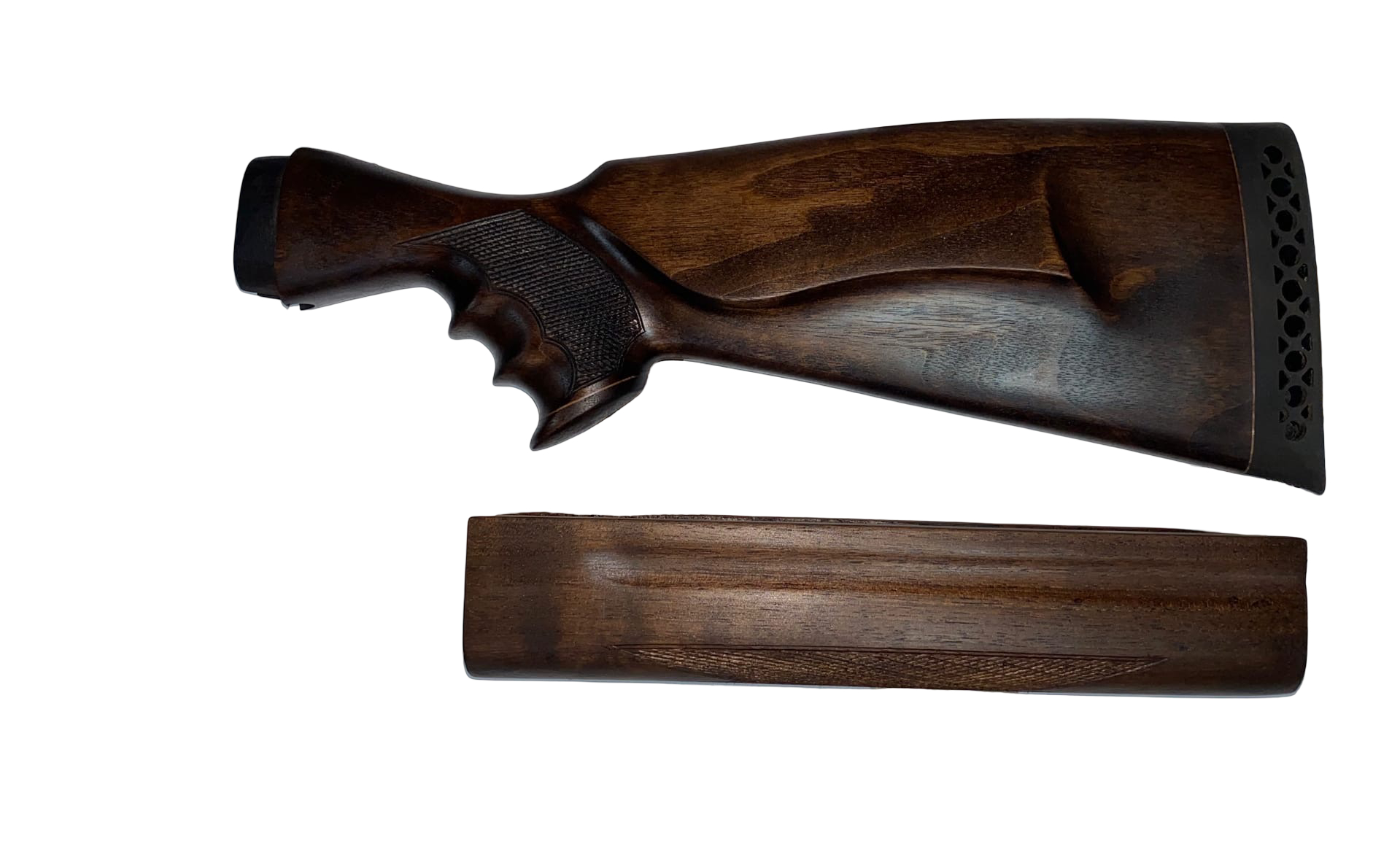 Приклад+цевье Левша МЦ21-12 Монте-Карло с резной рукояткой орех(под заказ) - фото 1