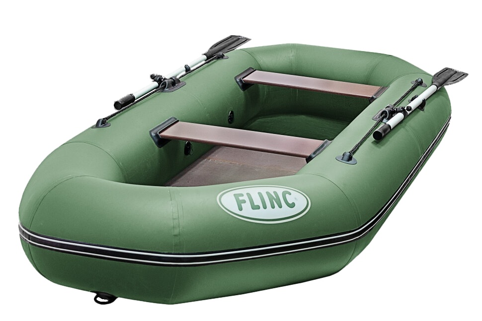 Лодка Flinc F260 надувная оливковый - фото 1