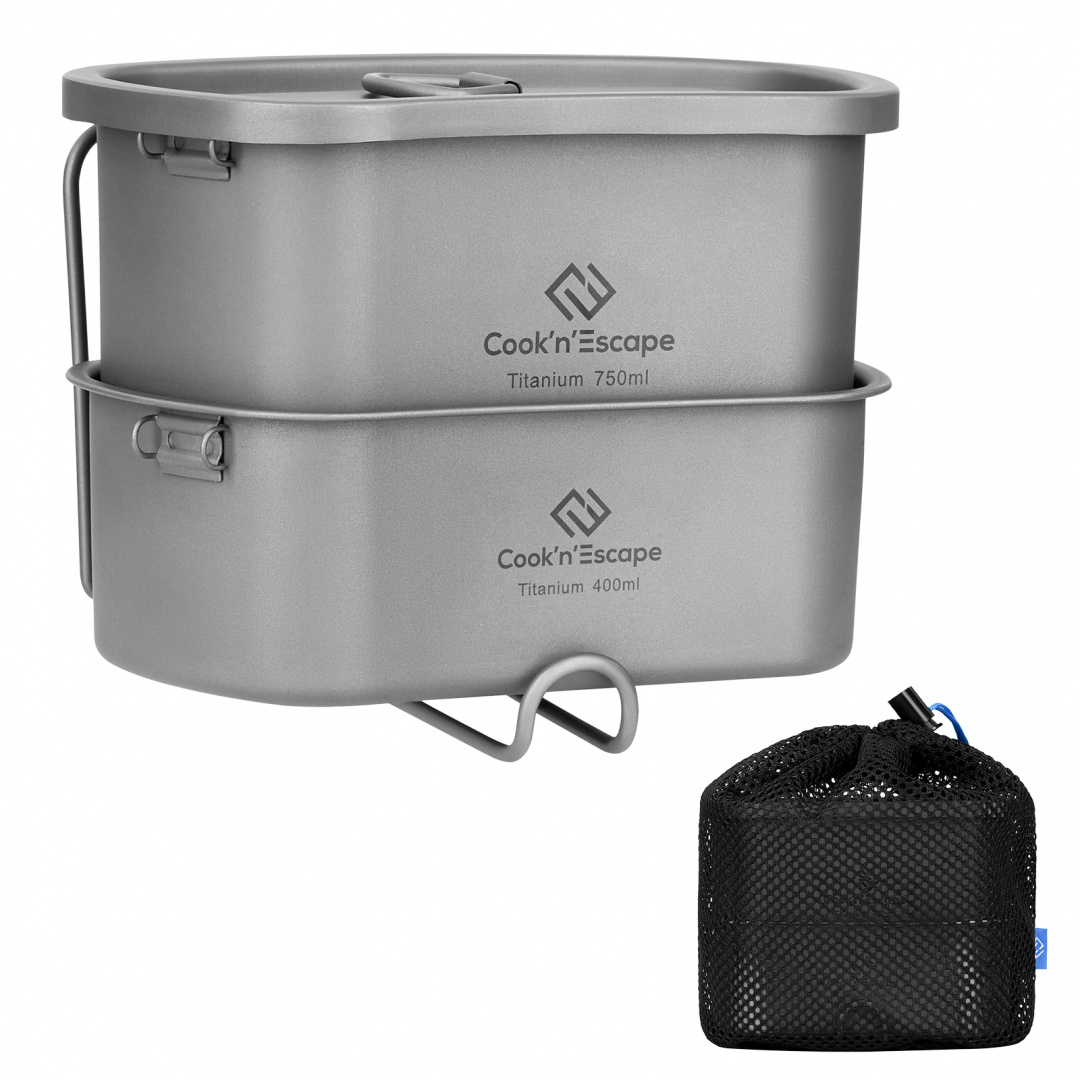 Набор походной посуды Cook'N'Escape Titanium Canteen Mesh Kit - фото 1