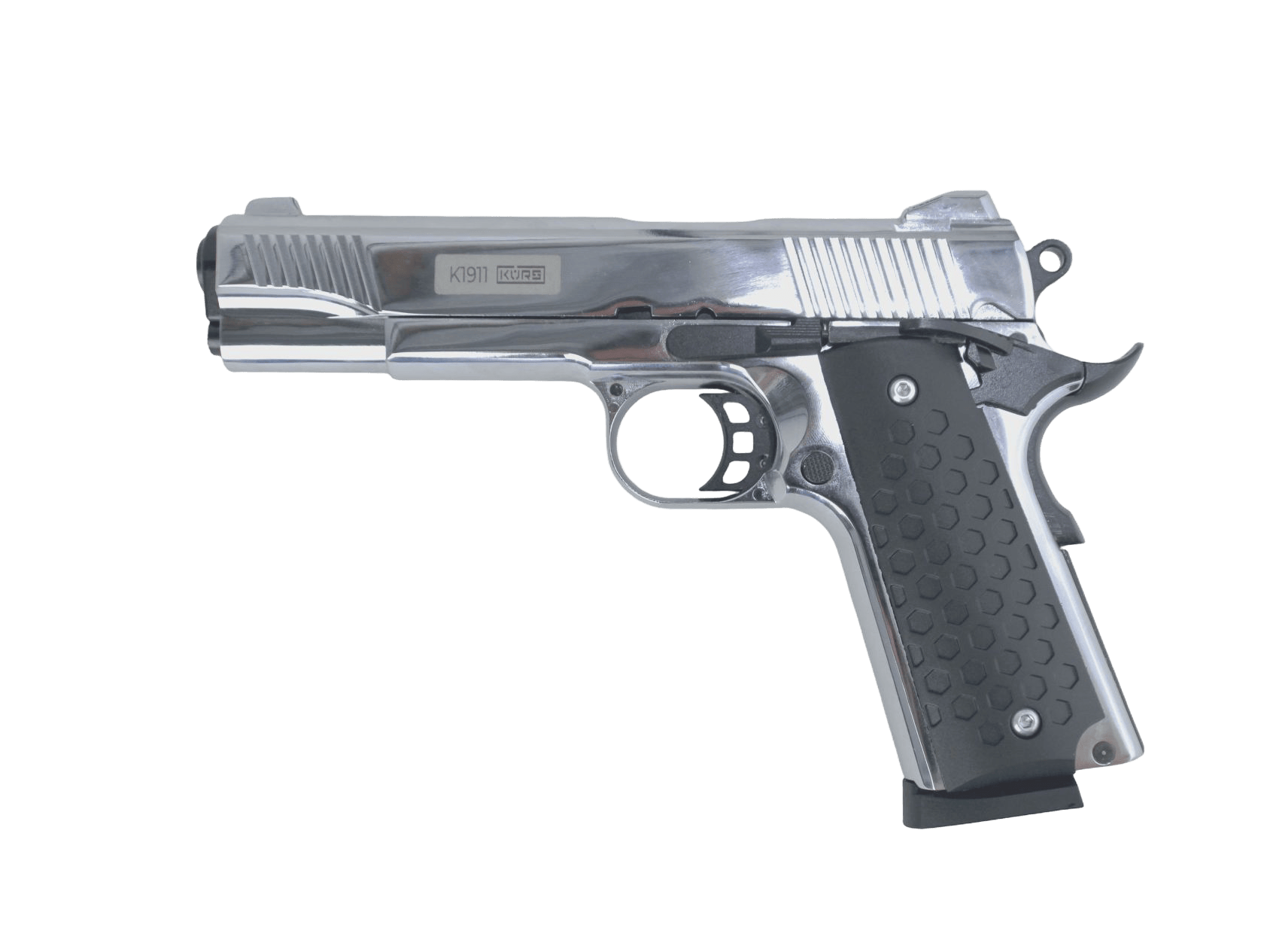 Пистолет K 1911 KURS 5,5мм под патрон 10ТК classic хром сигнальный - фото 1
