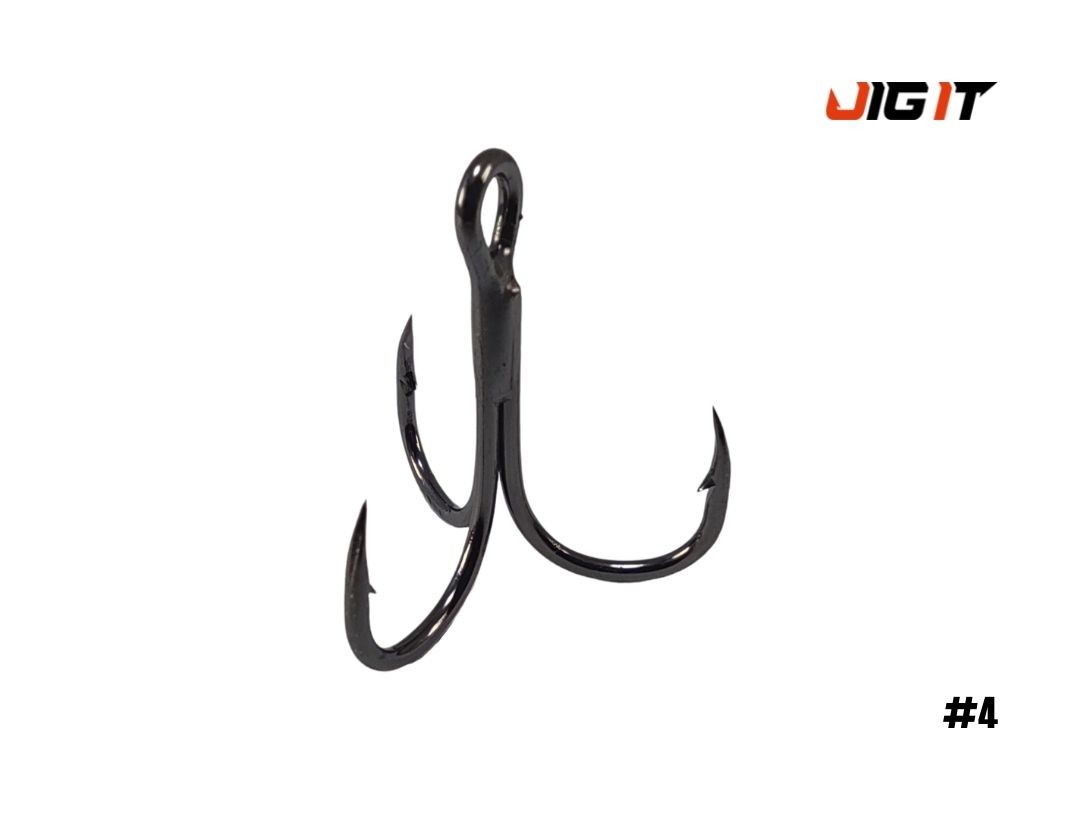 МП Тройник JIG IT Round bend treble hooks, 6 шт/уп. №4 - фото 1