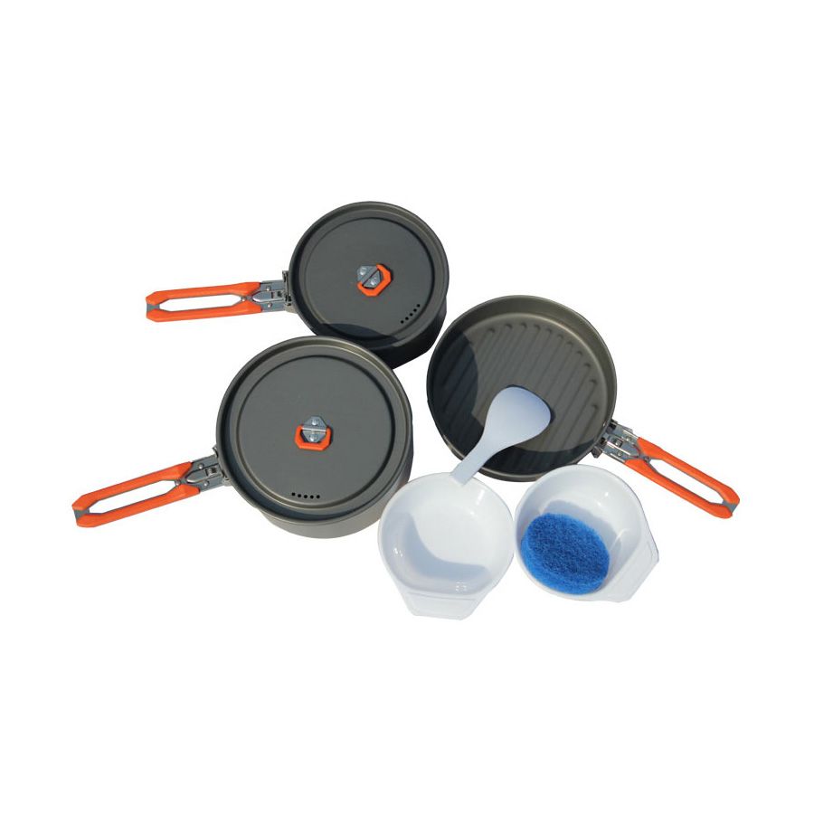 Набор Fire-Maple портативной посуды Feast 3 из алюминия на 2-3 персоны - фото 1