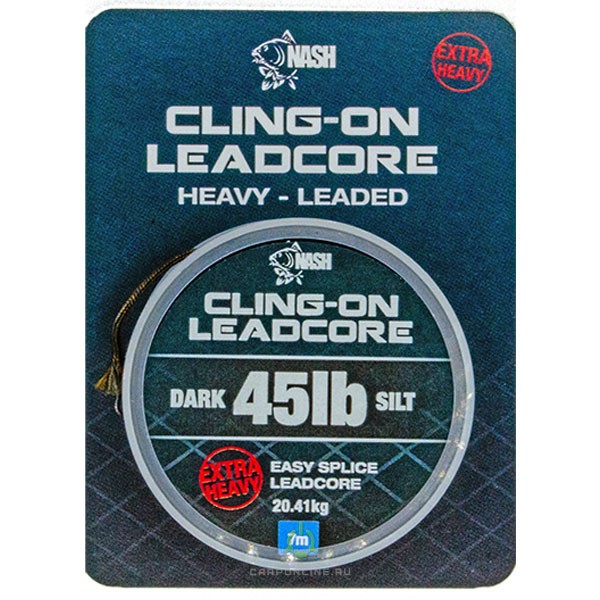 Лидкор Nash cling-on leadcore  45lb silt 7м - фото 1
