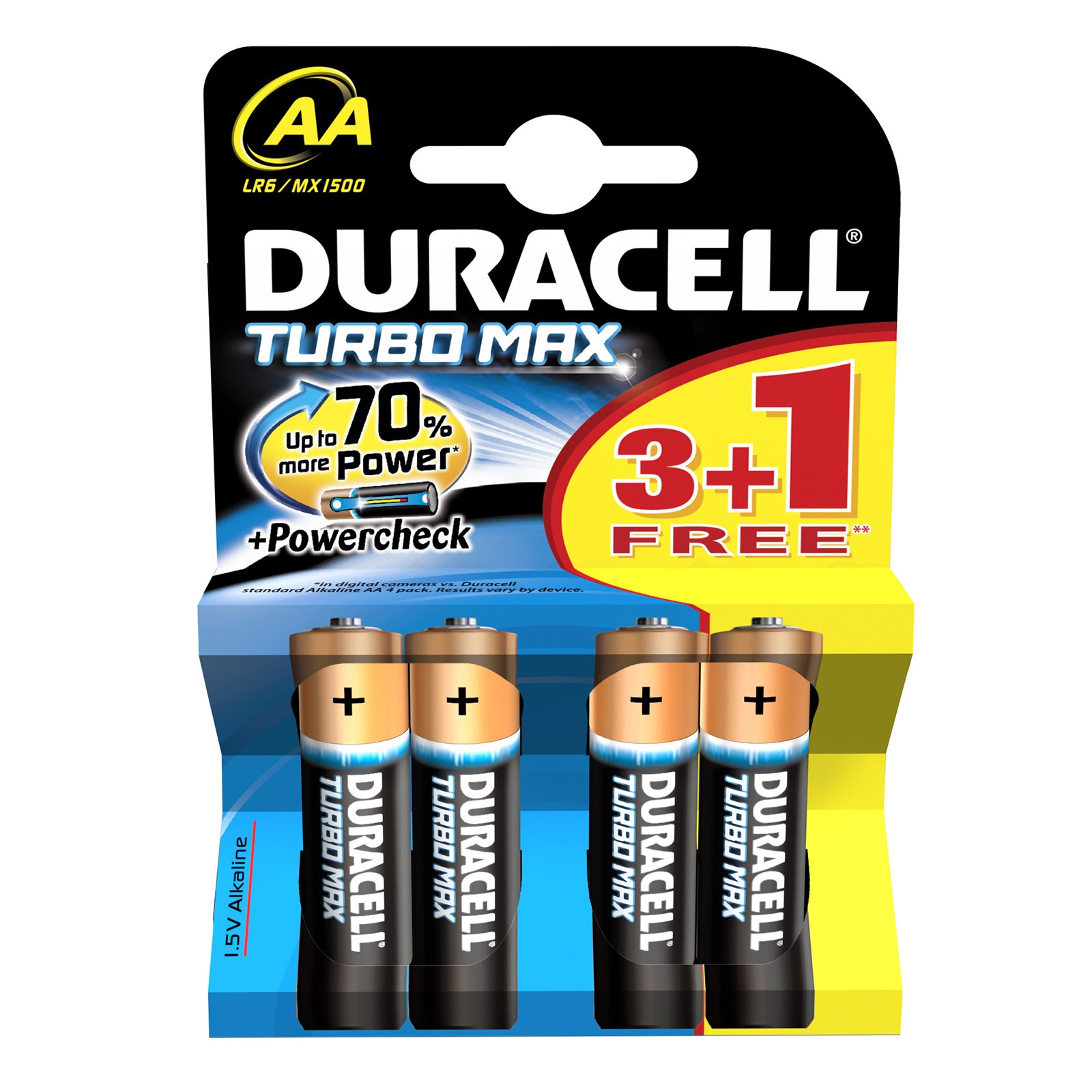 Батарейка Duracell Turbo LR6 AA уп.4шт - фото 1