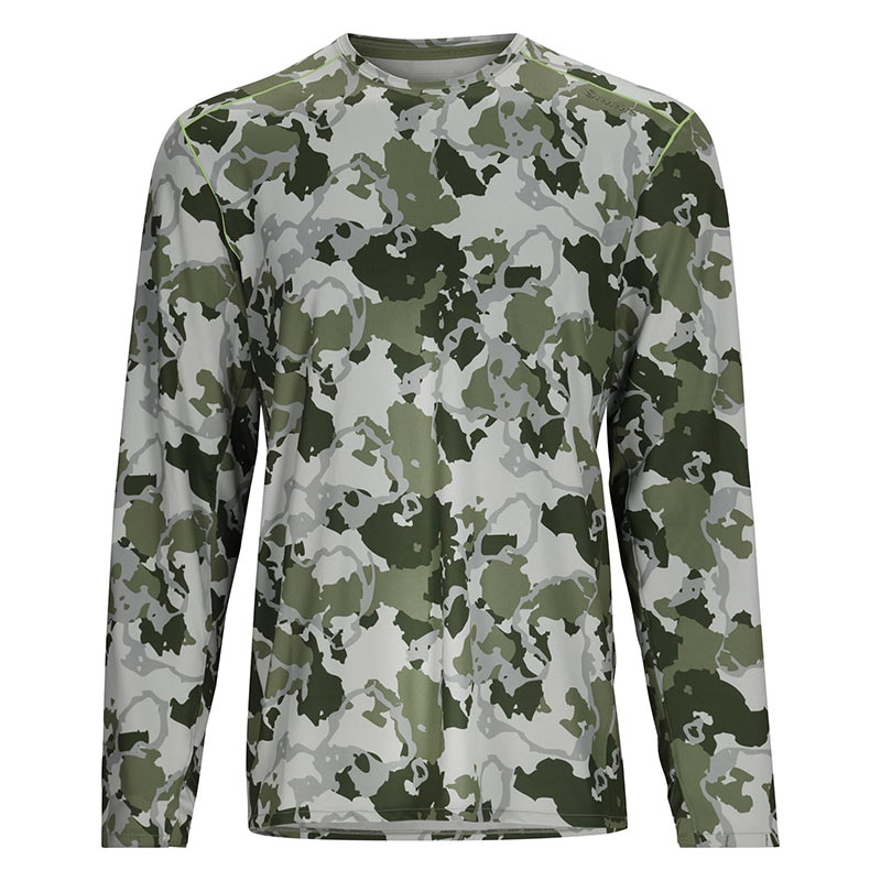 Термофутболка Simms SolarFlex Crew Regiment Camo Clover - фото 1