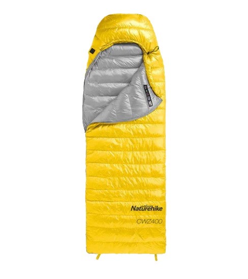 Спальник Naturehike CWZ400 Down envelope yellow р.L (Apricot) левый - фото 1