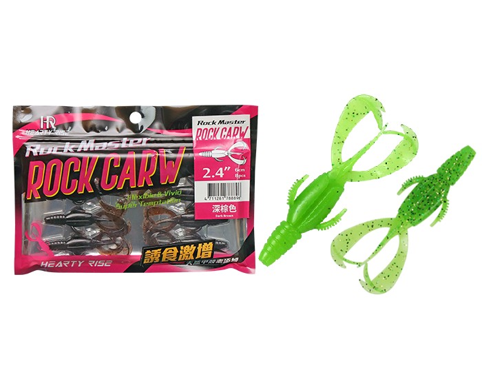 МП Приманка Силиконовая Hearty Rise Rock Master - Rock Carw 2.4 #10 Bright Green - фото 1