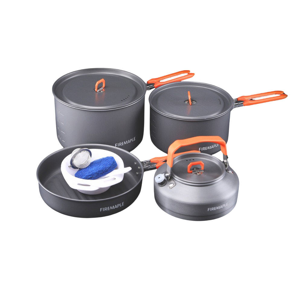 Набор Fire-Maple портативной посуды Feast 4 из алюминия на 4-5 персон - фото 1