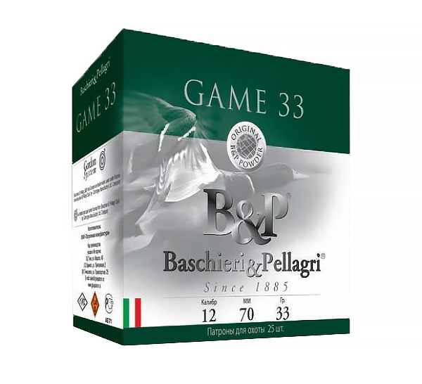 Патрон 12х70 Baschieri&Pellagri 0000 33г