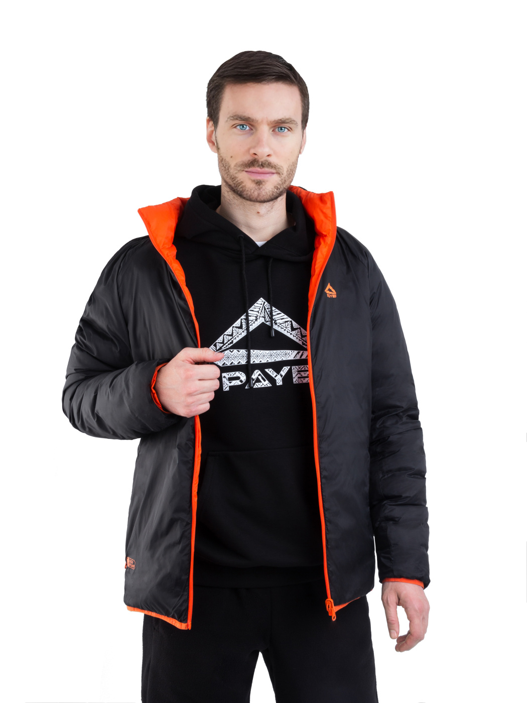 Куртка Payer Шерегеш двухсторонняя демисезон оранжево-черная - фото 1