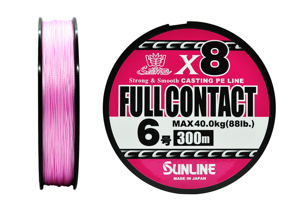 Шнур Sunline Full Contact X8 6,0 88lb 300м Sakura Pink - фото 1