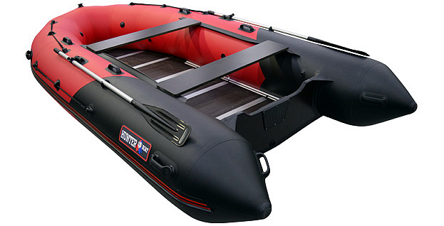 Лодка Хантер 420 красно-черный - фото 1