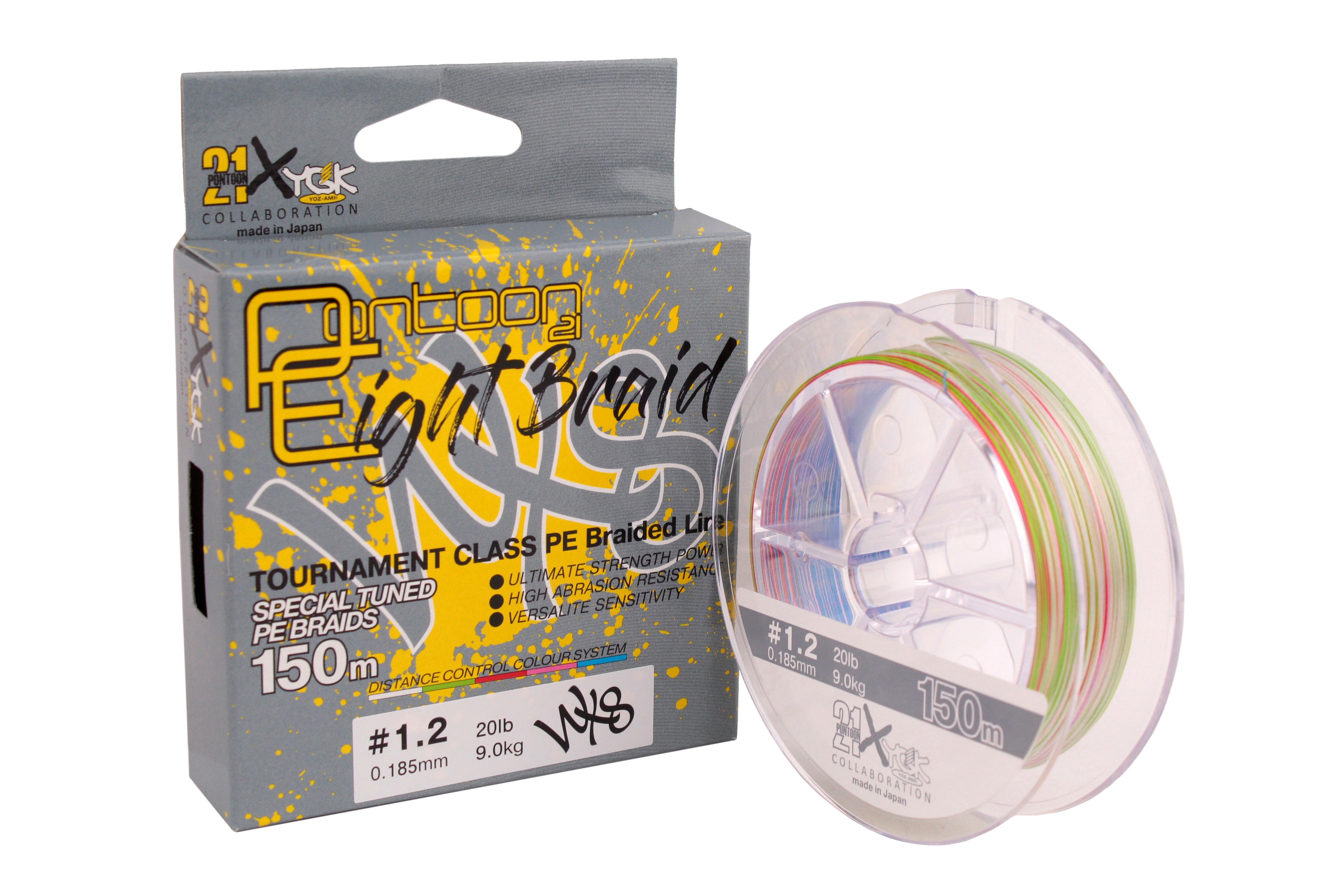 Шнур Pontoon21 Eight Braid New Generation PEx8 150м 0,185мм 9кг multicolor