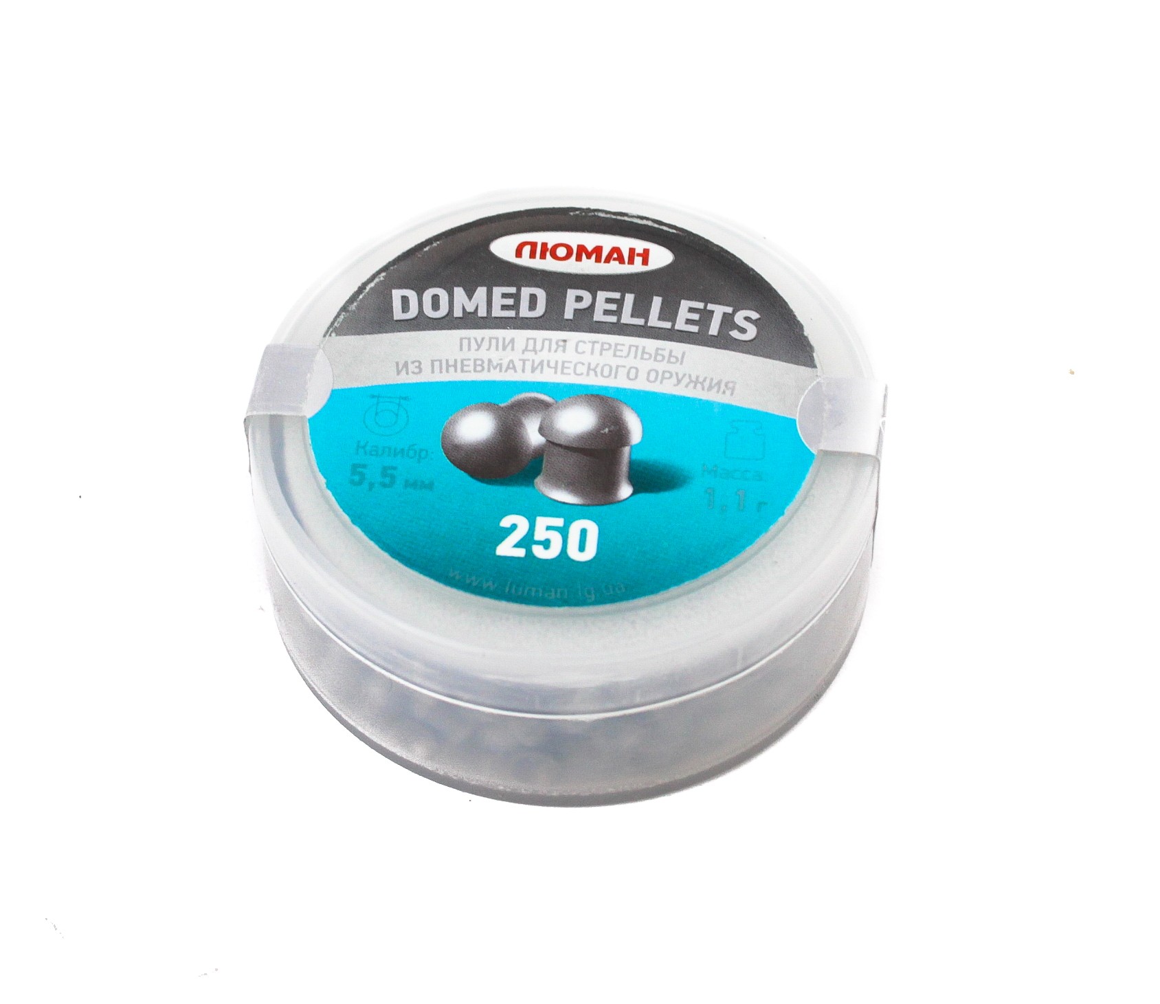 Пульки Люман Domed pellets круглоголовые 5,5мм 1,1гр 250шт - фото 1