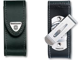 МП Чехол из нат.кожи Victorinox Leather Belt Pouch черный с застежкой на липучке - фото 1