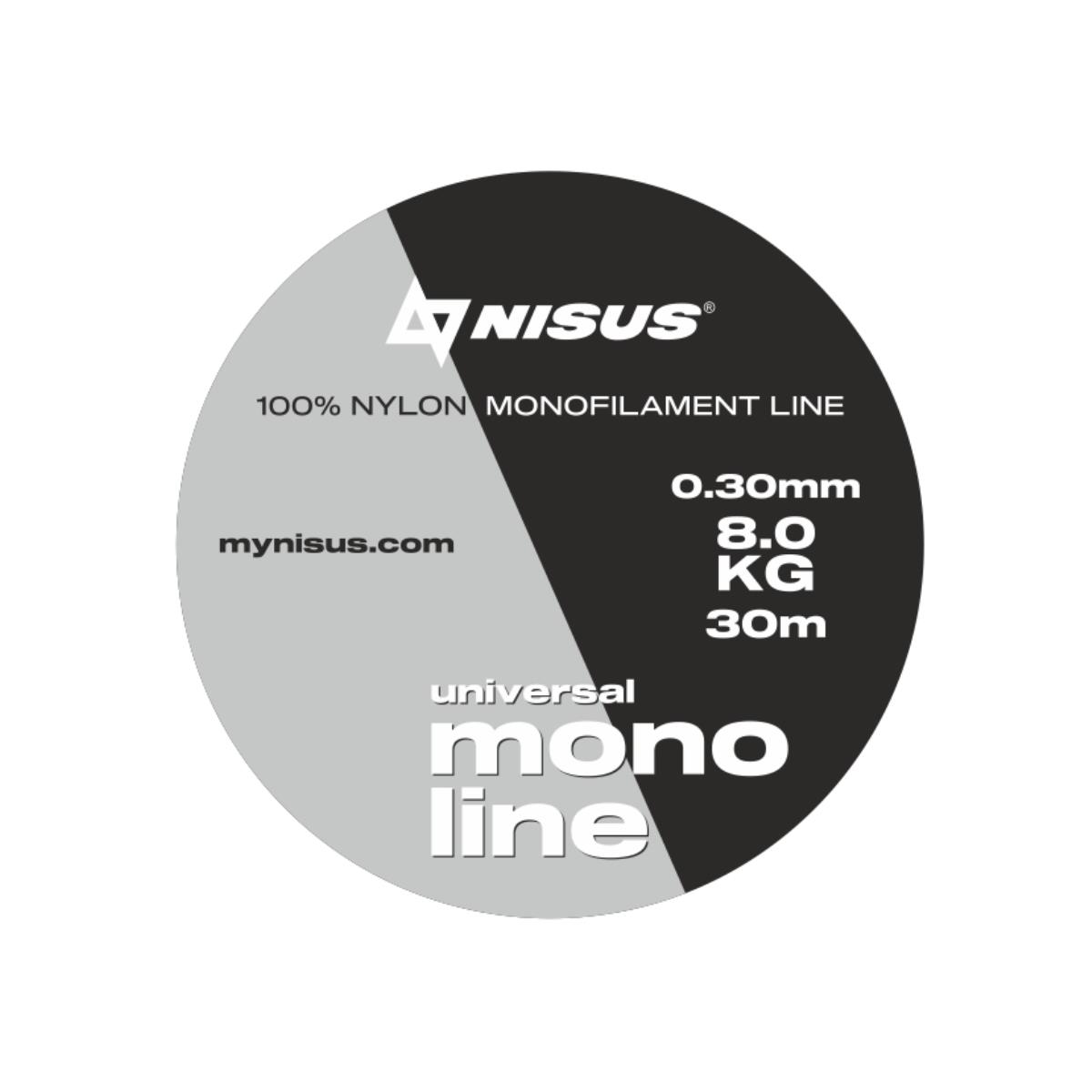 МП Леска MONOLINE Universal 0,30mm/30m Nylon Transparent (N-MU-030-30) Nisus (0) - фото 1