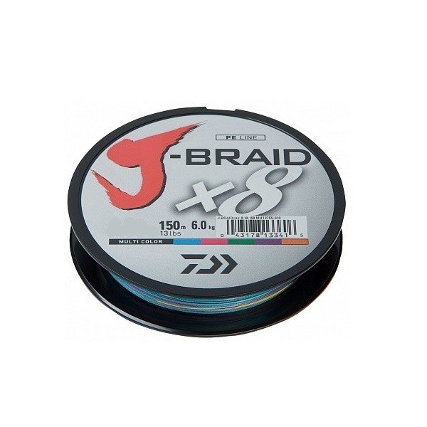 Шнур Daiwa J-Braid X8 0,06мм 150м multicolor
