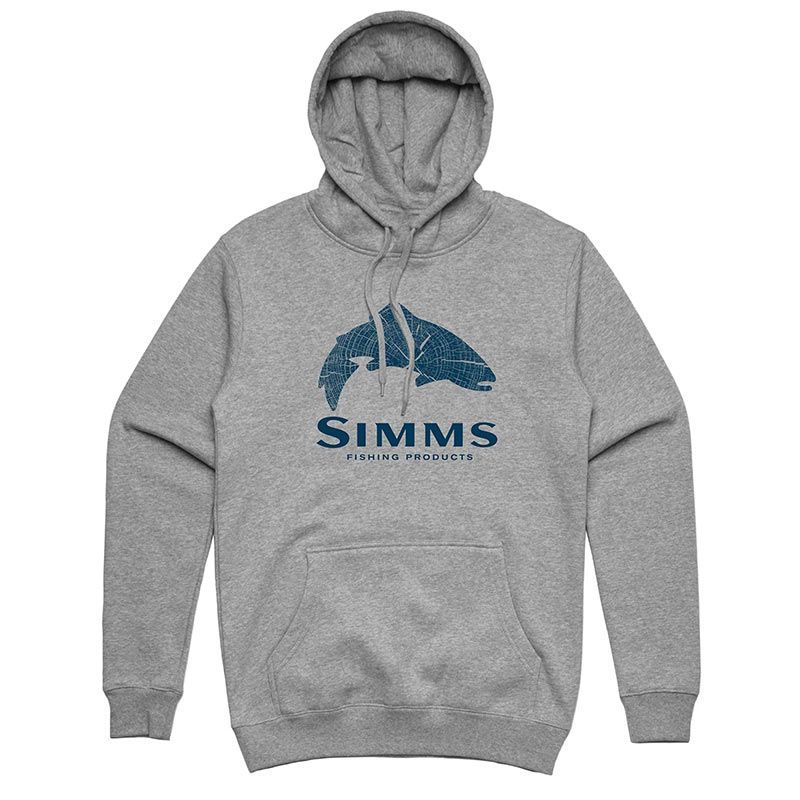 Толстовка Simms Wood Trout Fill Hoody Grey Heather  - фото 1