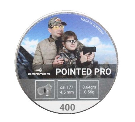 Пульки Borner Pointed Pro 4,5мм 0.56г 400 шт