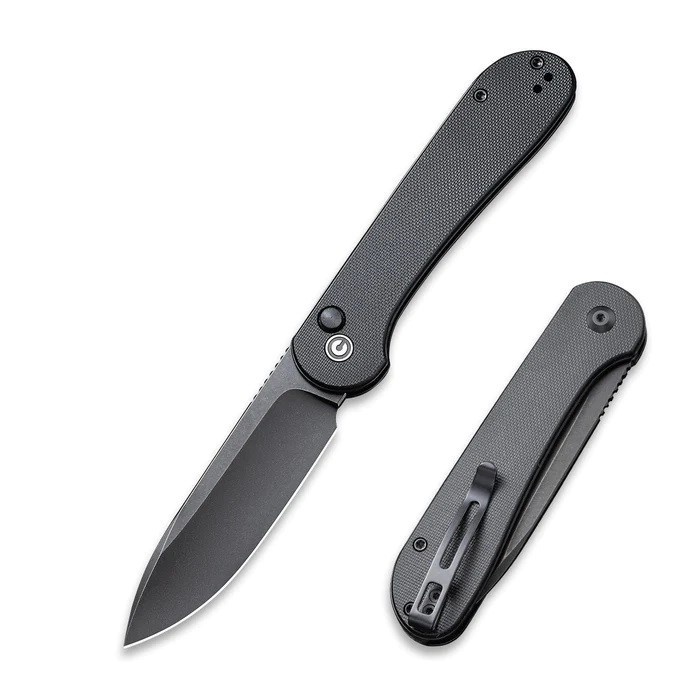 Нож Civivi Elementum Button Lock Knife G10 Handle (3.47" 14C28N Blade) black  - фото 1