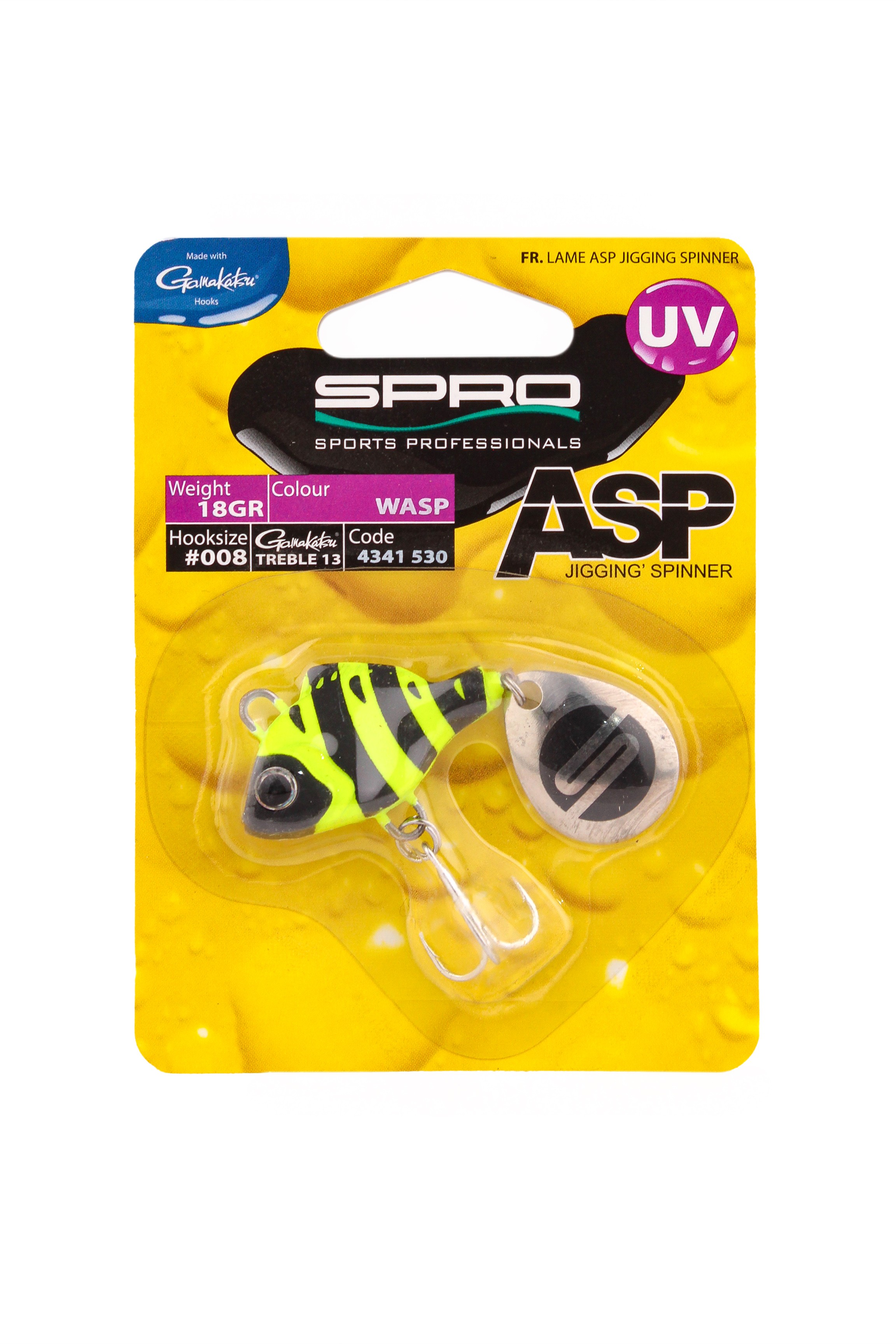 Тейл-спиннер SPRO ASP spinner UV wasp 18гр - фото 1