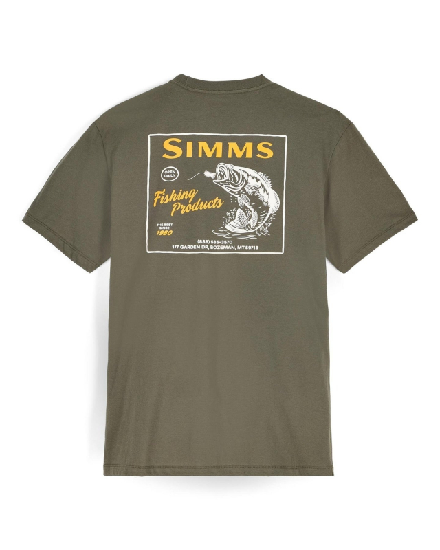 Футболка Simms Locals Bass Shop T-Shirt Loden  - фото 1