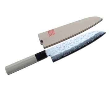 Нож Kitchen Knives Santoku Hammered поварской средн. сталь VG10 дам - фото 1