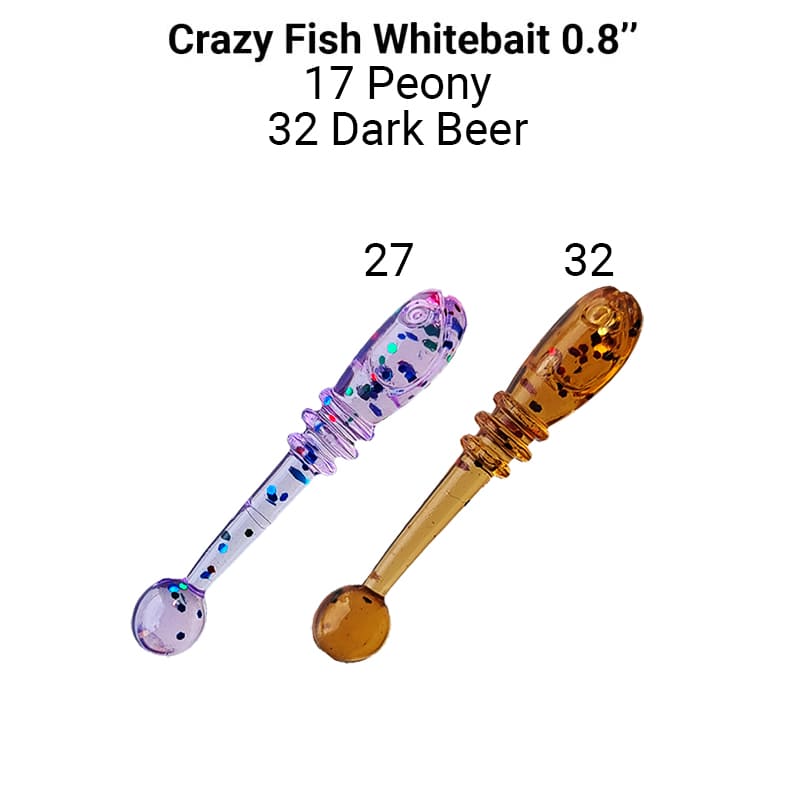 Приманка Crazy Fish Whitebait 0,8" 16-20-27/32-6